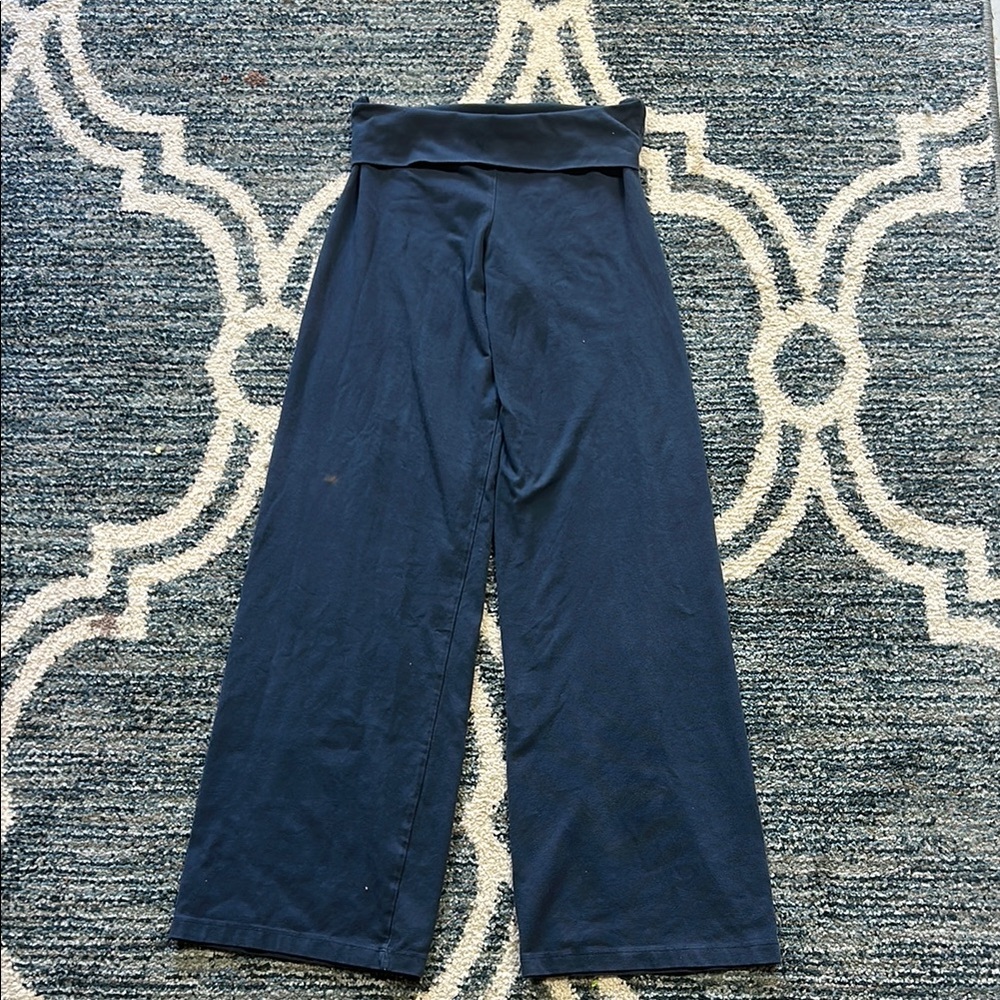 Brandy Melville - Navy, Fold over, Wide-Leg Pants